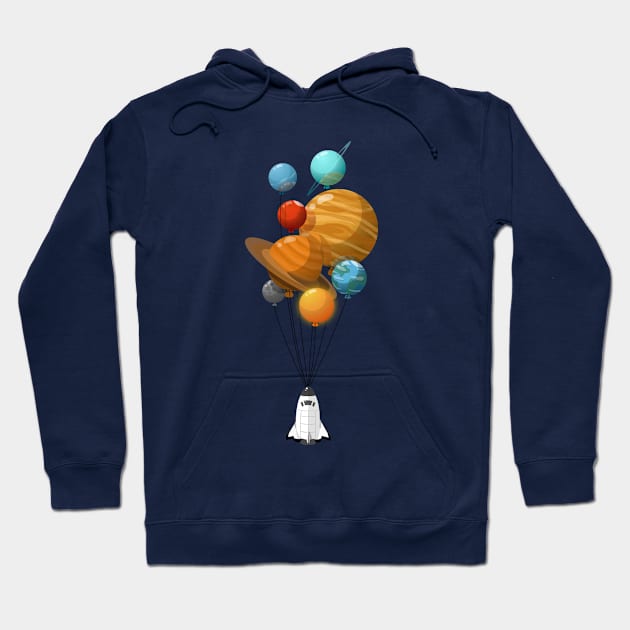 Planetary Balloons Hoodie by MakeitSpace